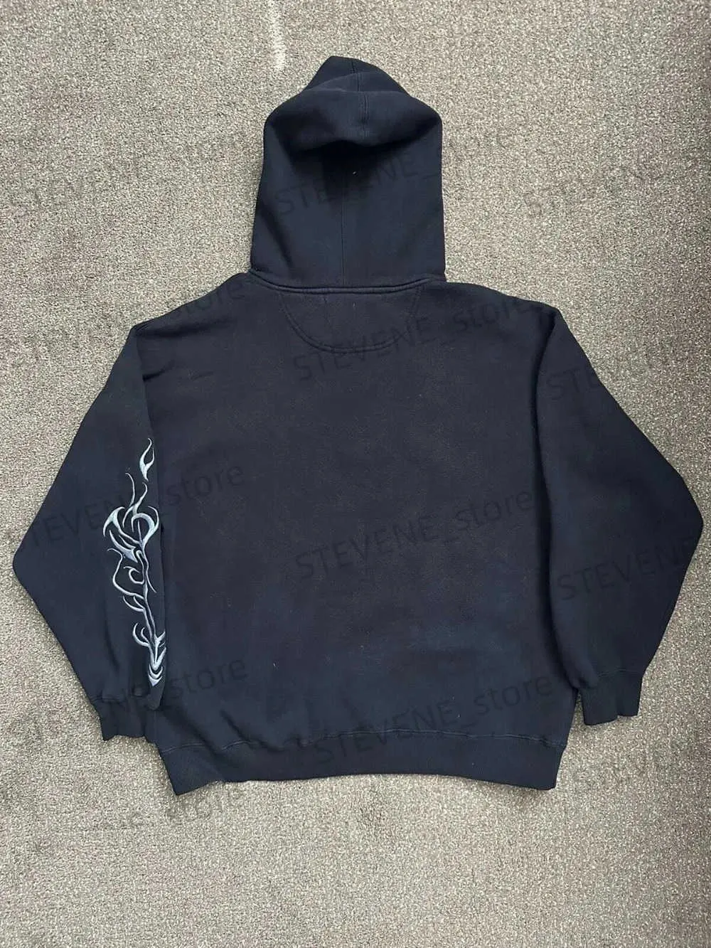 Y2K Les Artisans Hoodie With JNCO Letter Graphic Oversized Y2K Les Artisans Hoodie With JNCO Letter Graphic Oversized