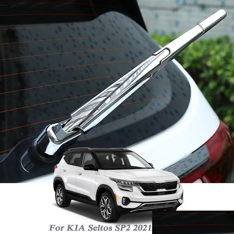 Windshield Wipers 4Pcs Car Styling Abs Rear Wiper Sequins For Kia Seltos Sp2 2021-Present External Accessories Drop Delivery Mobiles Dhnte