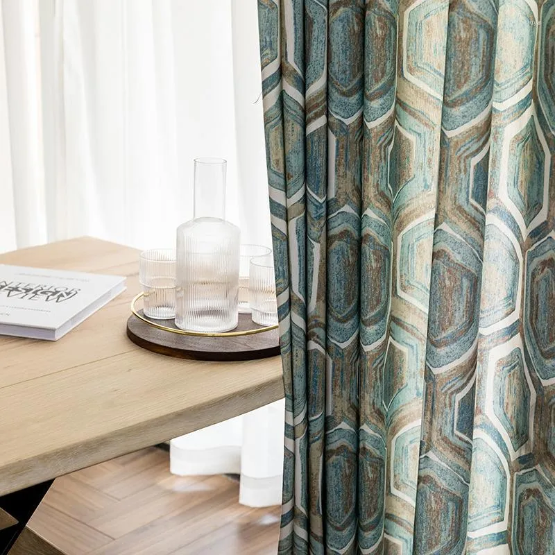 Zasłony zasłony do życia w jadalni sypialnia Precyzyjna nowoczesna minimalistyczna druk pasterska dekoracje okienne