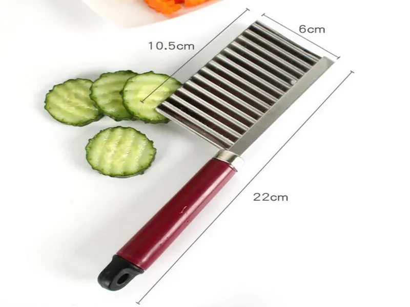 Kitchen Vegetable Potato Carrot Chip Blade French Fries Cutters Potato Dough Waves Crinkle Slicer