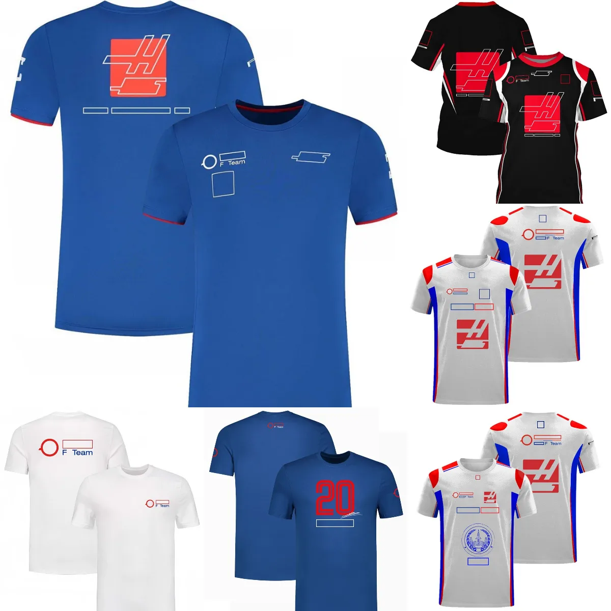 F1 팀 티셔츠 여름 포뮬러 1 드라이버 티셔츠 저지 용 폴리 에스테르 통기성 경주복 티셔츠 짧은 슬리브 플러스 사이즈