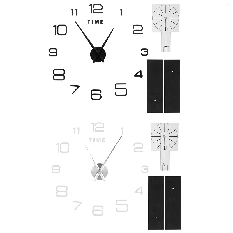 Zegary ścienne DIY Clock 3D Bezkroźne naklejki na jadalnię Kuchnia do dekoracji w sypialni życie