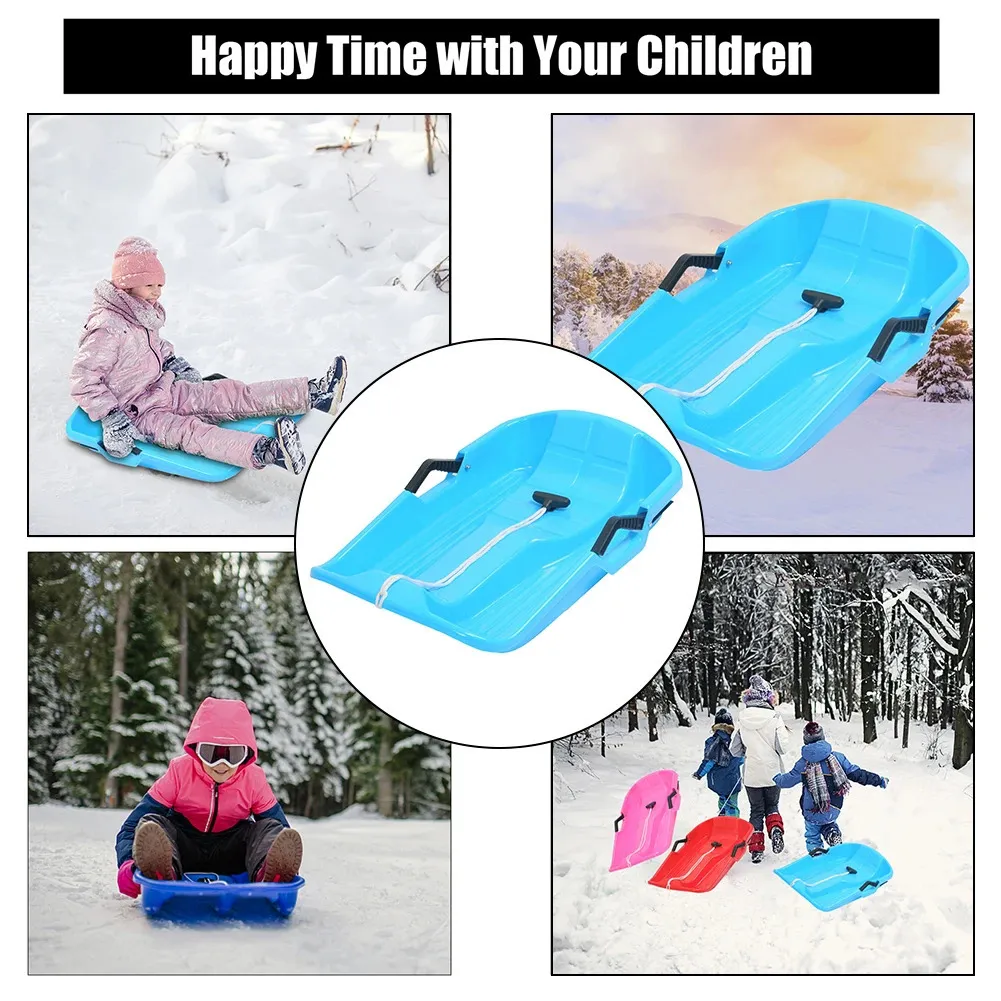 Heavy Duty 25 Inch Ski Board With 2 Handles And Pull Rope For Sand Dune