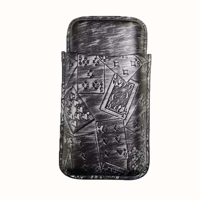 Estuche para cigarros Juego de humidificador portátil Funda para cigarros de viaje 3 piezas Tubo para soporte de cigarros Accesorios para cigarros cubanos al aire libre con cortador de cigarros Regalo para hombre