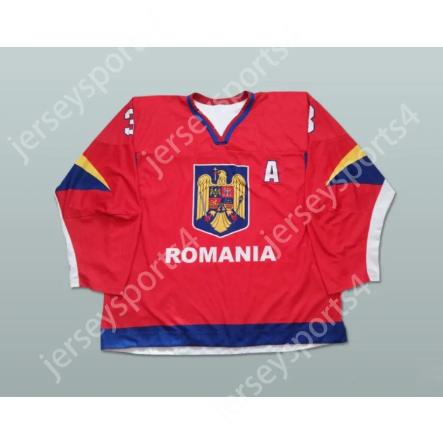 Maillot de hockey personnalisé rouge 3 SZABOLCS PAPP ROUMANIE, nouveau haut cousu S-M-L-XL-XXL-3XL-4XL-5XL-6XL