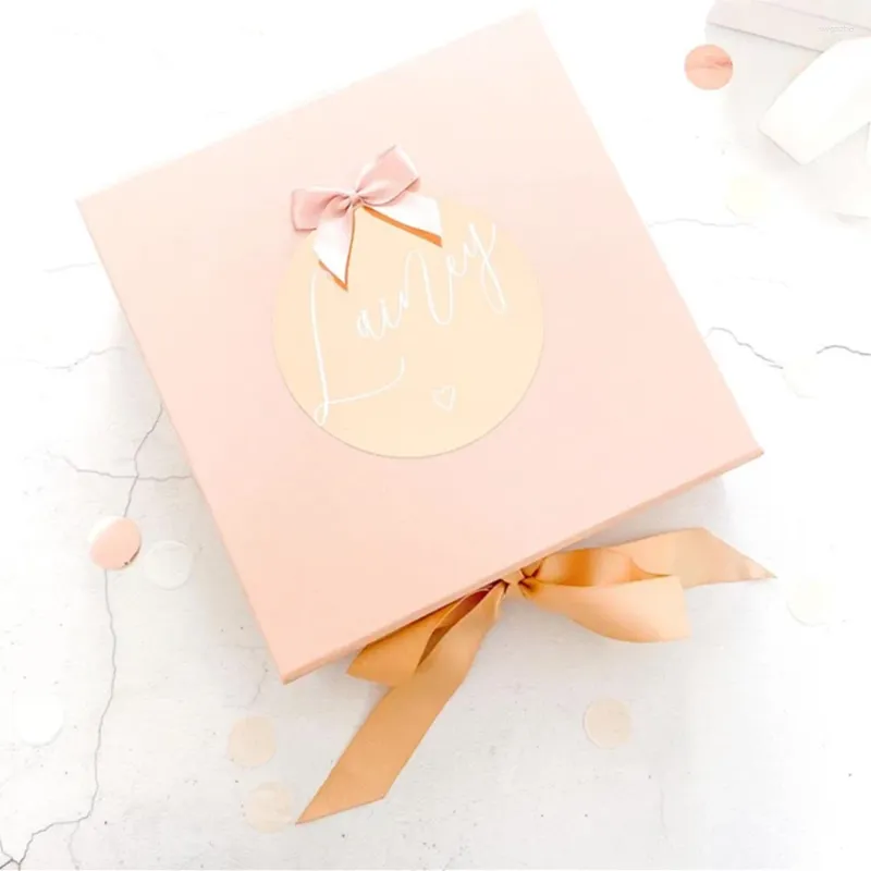 Gift Wrap Personalised White Bridesmaid Proposal Box Rose Gold WILL YOU BE My Bow Cutom Wedding Boxes