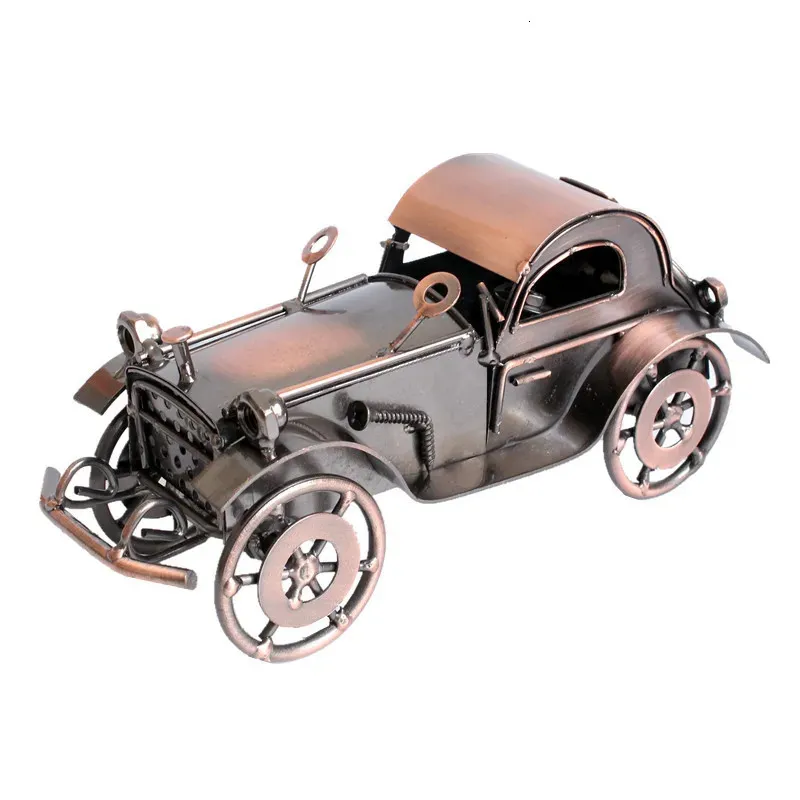 Julekorationer Retro Vintage Iron Classic Car Model Craft Office Home Creative Decoration Ornament Miniature Desktop Art Ornament Crafts 231120