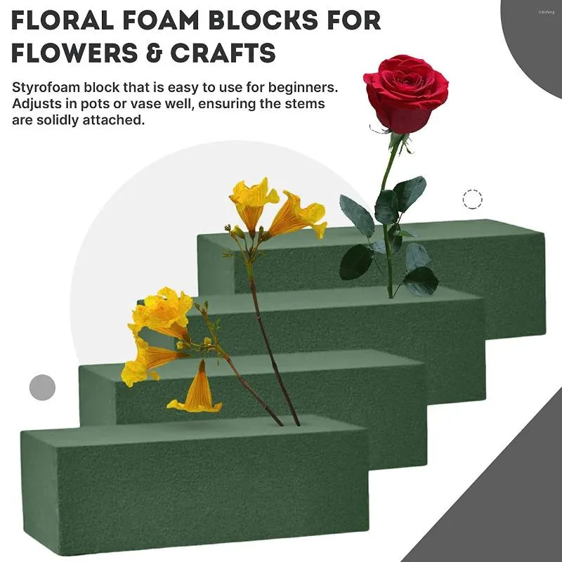 Red Paper Flowers Floral Foam Blocks For Crafts Wet Florist