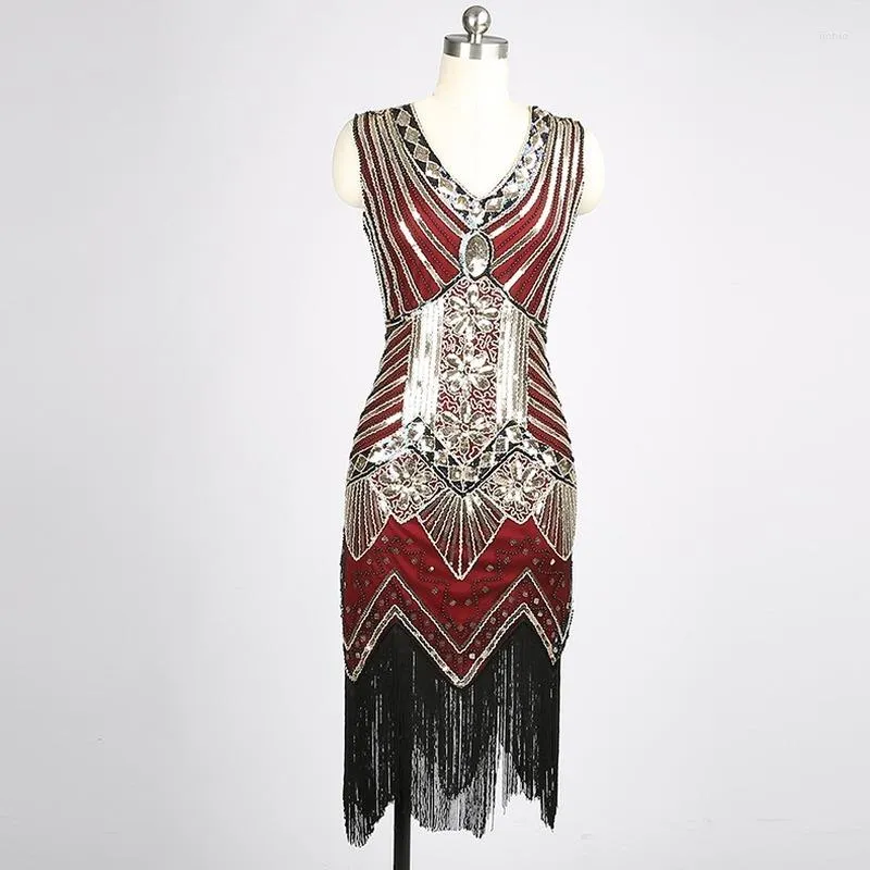 Gatsby Style Sleeveless Sequin Dress for Women S-XXL Mid-Calf Vintage 1920s  Flapper Party from Dhgate Basic & Casual Dresses