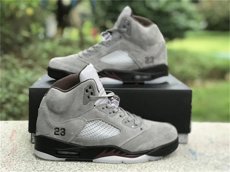 Authentic Air Shoes AMA x 5 5S Black Light Bone A Ma Maniere FD1330 001 FD1330 006 Basketball Sports Sneakers With Original Box US7 13