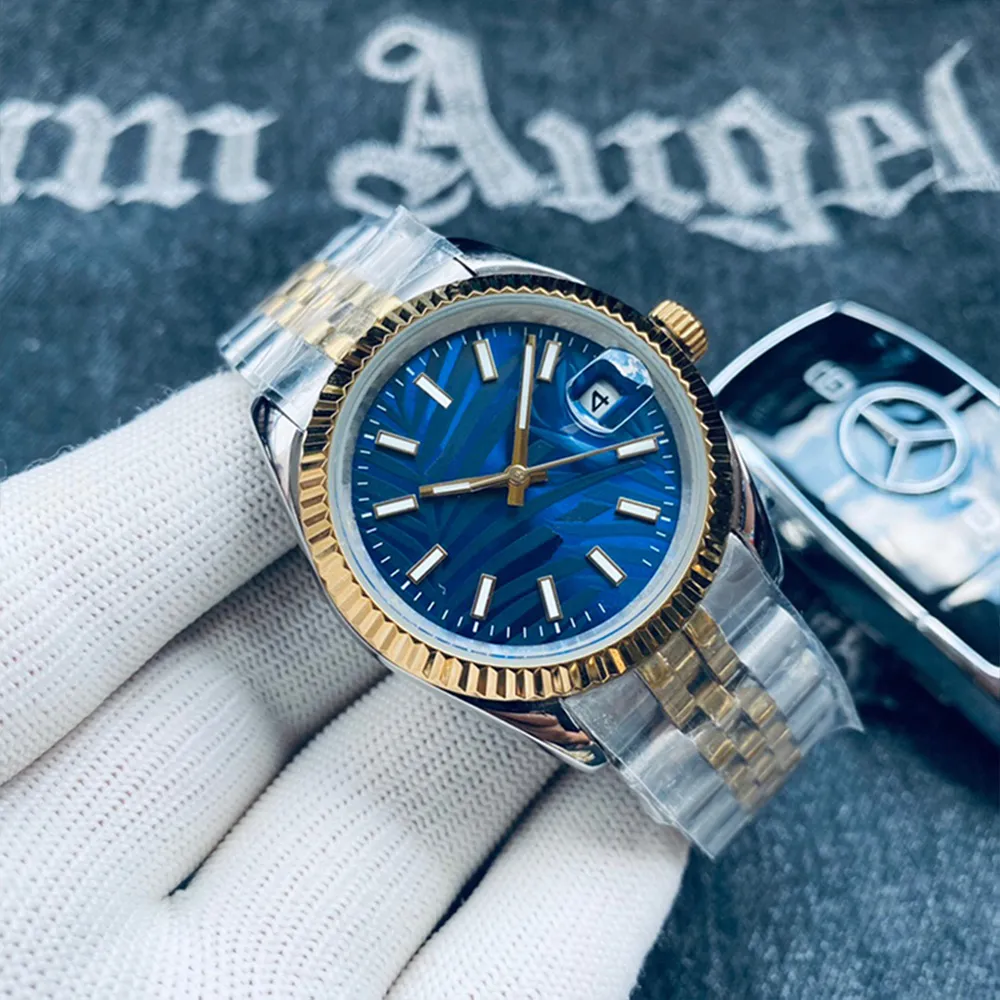 NOUVELLES montres mécaniques automatiques hommes grande loupe 41mm en acier inoxydable saphir montres pour hommes montres-bracelets étanches Luminou267N