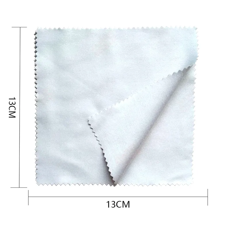 Limpeza de panos de limpeza 50pcspack de microfibras de porte de sublimação transferência de calor transferência de óculos em branco Lente limpa Antifog 230421