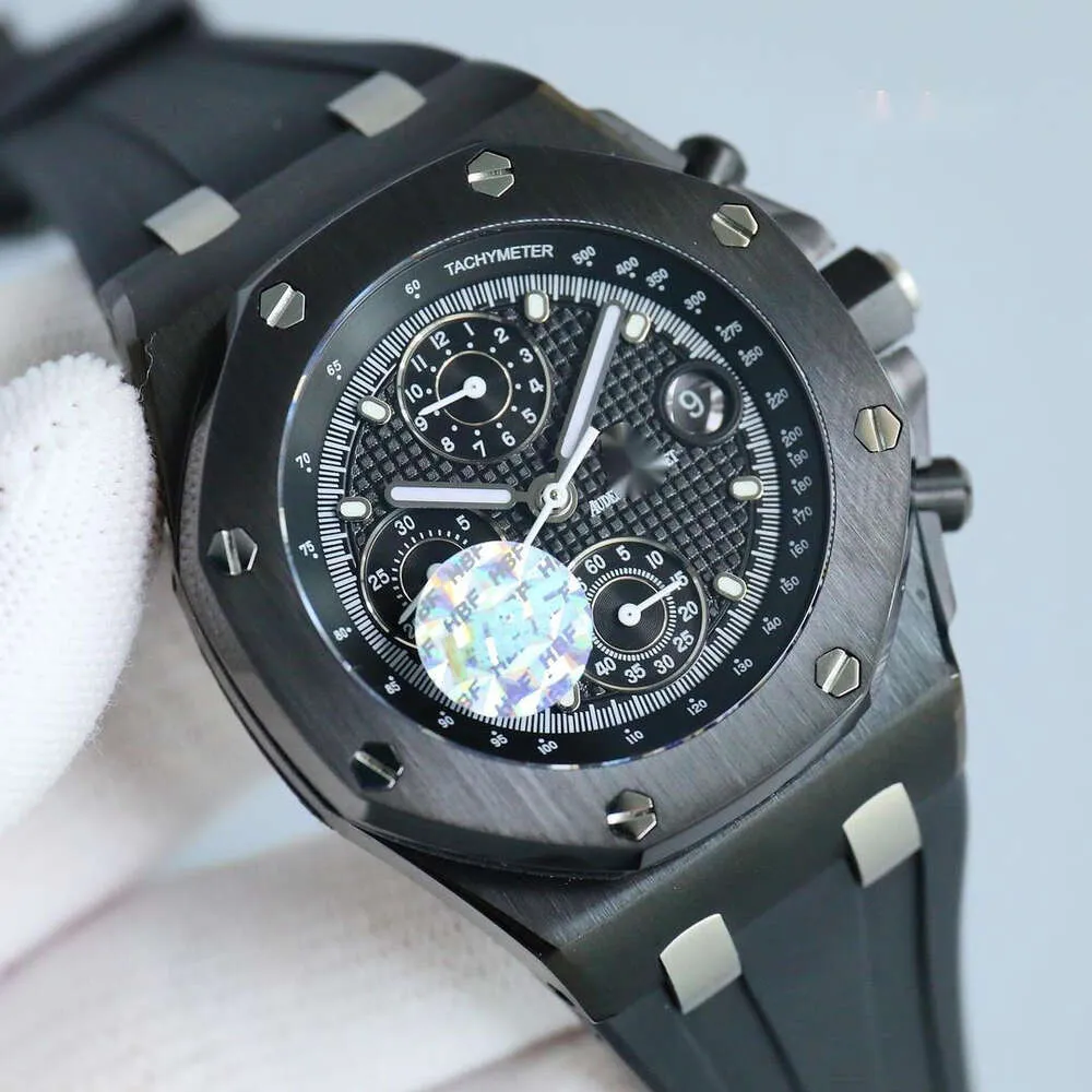 Audemar Ap Watches Luxury Watch Mens Royal Oak Chronograph Offshore Menwatch 5rg1 Orologio Automatic Mechanical Supercolen Cal.3126 Rubber Strap Uhr