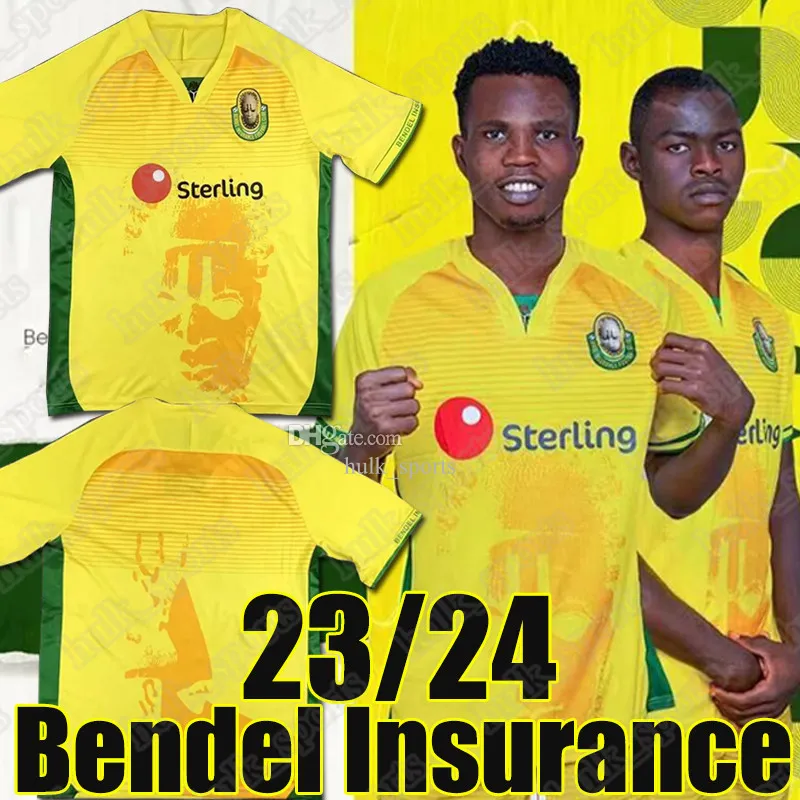 23/24 Bendel Insurance Soccer Courseys 2023 2024 Nigerian Professional League Home Home Yellow Benin City Football Shirt