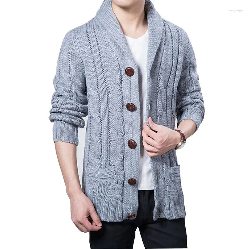 Männer Pullover Herbst Große Größe S-XL XXL XXXL Verdicken Strickjacke Pullover Freizeit Revers Männer Lose Stricken Grobe Kleidung