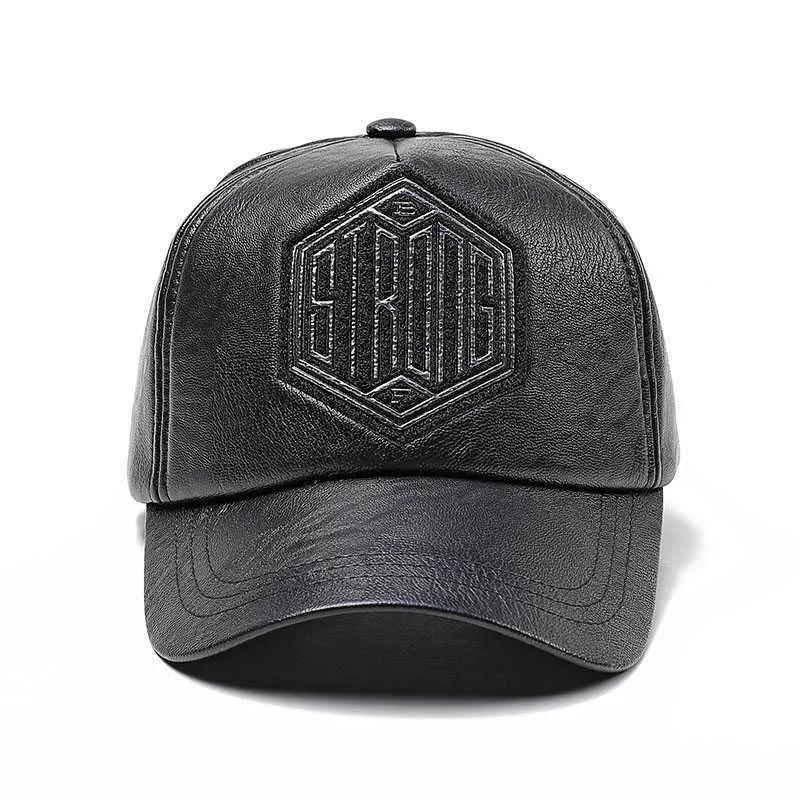 Ball Caps Panjoiner 2018 bon de beisebol de couro pu hip hop hip hop hip hop bon masculino e feminino chapus hipster w015 J230421