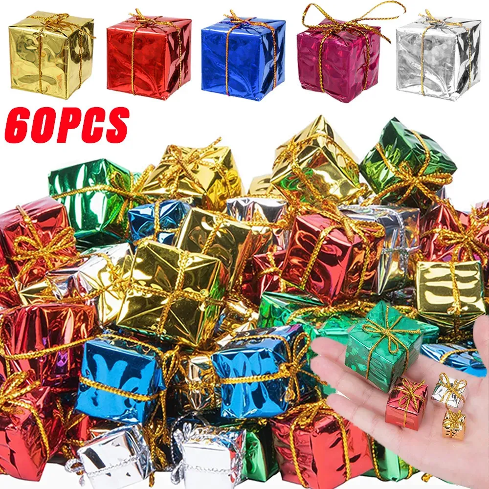 Noel Süslemeleri 606pcs Mini Noel Köpük Hediyeler Kutu Süsleri Navidad Partisi Malzemeleri için Ağaç Asma Sergileri 231120