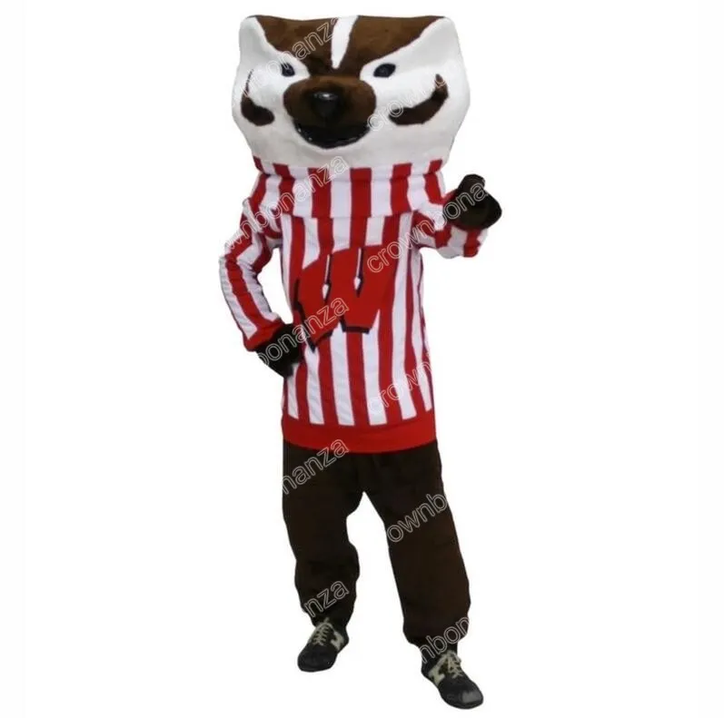 New Adult Badger Mascot Costumes Halloween Cartoon Character Outfit Suit Xmas Outdoor Party Outfit Unisex Promotional Advertising Clothings