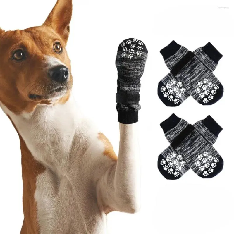 Dog Apparel Double Side Socks Strong Sole Grips Adjustable Straps Grip Anti-Slip Traction Aid Protector