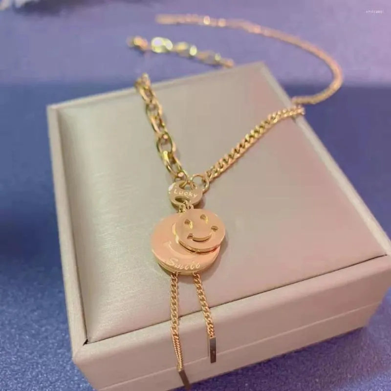 Pendant Necklaces High Quality Selling Coin Smile Tassel Necklace Jewelry For Women