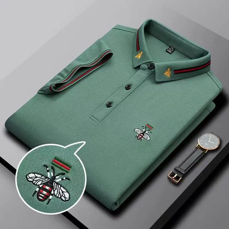 Erkek Polo Gömlek Tasarımcısı Moda At Tişörtleri Golf Yaz Polos Gömlek Nakış High Street Trend Üst Tee Asya Boyut