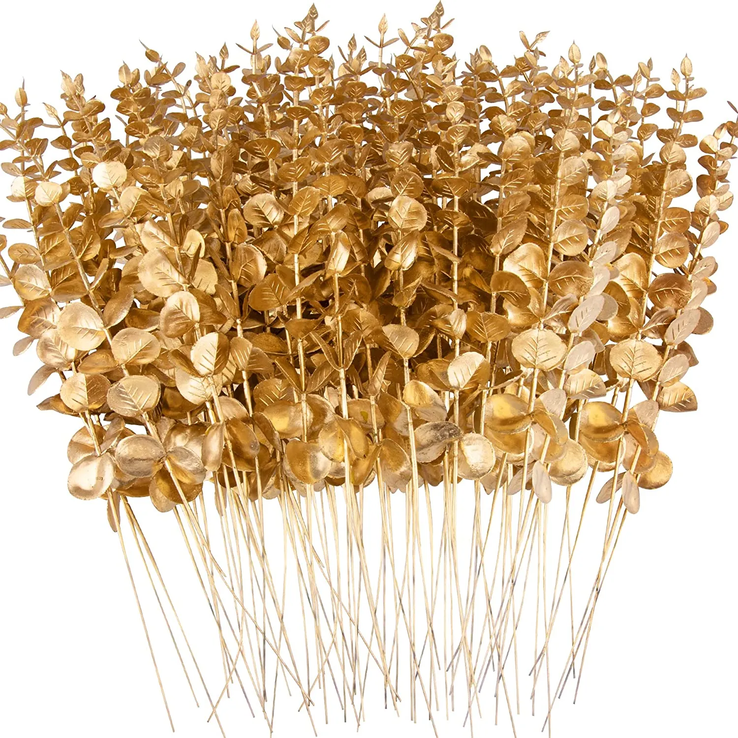 KOSHIFU 10 Pezzi Piante Artificiali Natale Foglie Dorate Decorazione Albero di Plastica Ornamenti Floreali Decorazioni Indoor Outdoor Celebration Lighting Party Home Decorazioni Fai da Te Forniture
