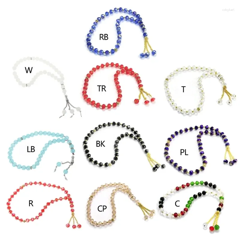 Strand 33-BEADS TASBIH Modlitwa Różańca Koraliki Bransoletka Eid Muzułmańska Festiwal