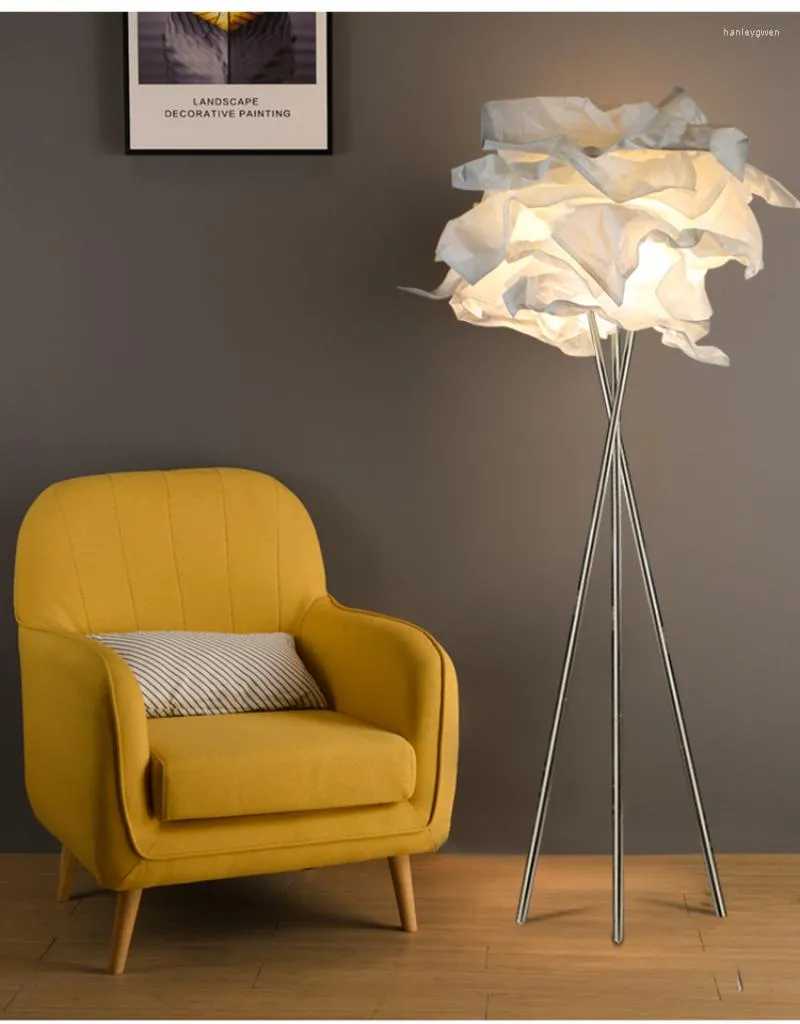 Floor Lamps Personalized Creative Clouds Led Paper Lampshade Bedroom Bedside Lamp Restaurant Bar Decorative Ambient Lights