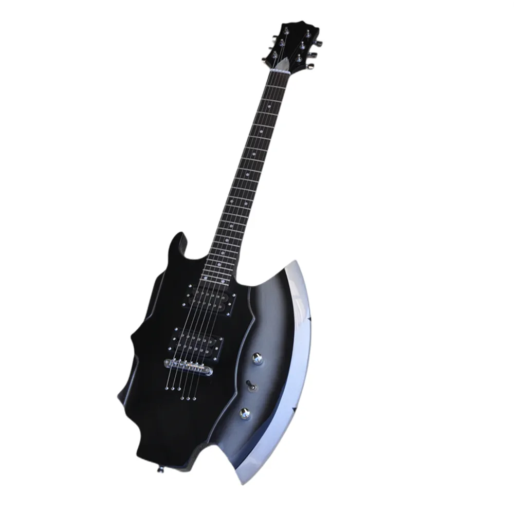 6 String Ax Siyah Elektro Gitar HH Pikapları ile 24 FRETS Logo/Renk Özelleştirme