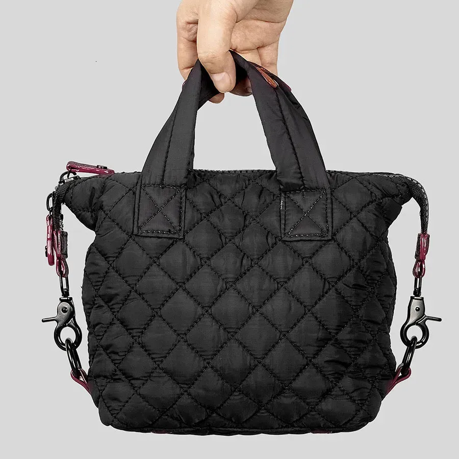 Bolsas de noche Lingge traje de algodón bolso de mujer espacio ligero algodón un hombro bolso bandolera suave tela de nylon bolso 231121