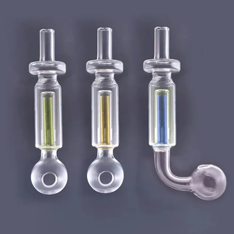 Clear Pyrex Glass Oil Burner Pipe Oil Nail Burning Concentrate Pipes Vaporizer Water Bubbler Tool Transparent Smoking Pipe with OD 30mm BJ
