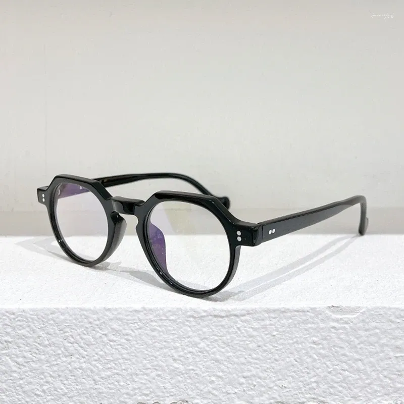 Óculos de sol quadros Ann Corea Rodada Acetato Óculos Homens Moda Designer Óculos Ópticos Mulheres Handmade Qualidade Eyewear