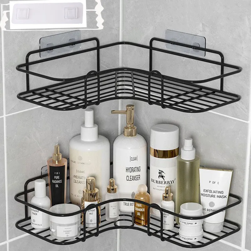 Étagères de salle de bain étagères de rangement étagères de rangement de cuisine pour douche sans perçage organisateur de douche accessoires de salle de bain support mural 230421