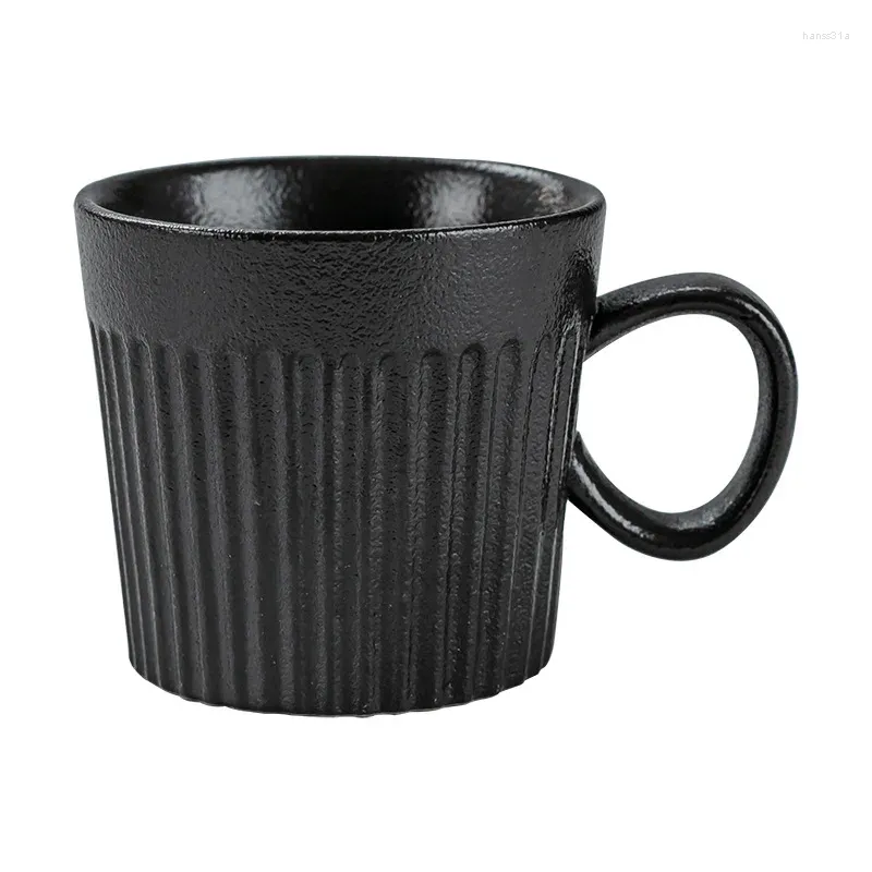 Caffettiere Tazza da cappuccino in ceramica fatta a mano in stile giapponese personalizzata Tazza da tè pomeridiano al latte vintage Colazione rustica in ceramica grossolana