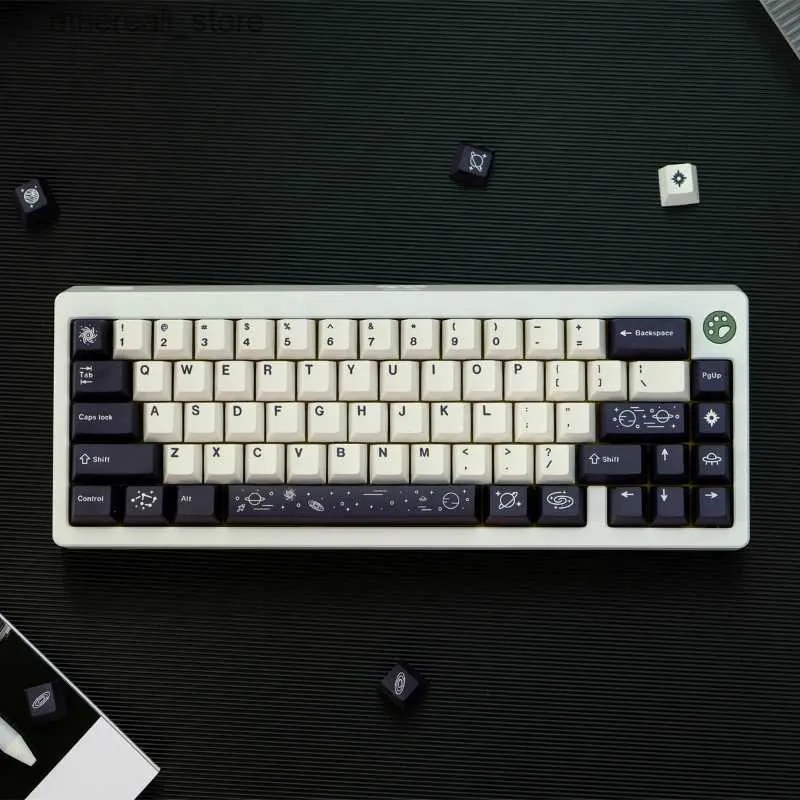 Claviers GMK 129 touches Galaxy Theme Key Cap Cherry Profile DYE-SUB PBT Keycap avec 1.75U 2U pour clavier mécanique MX Switch Q231121