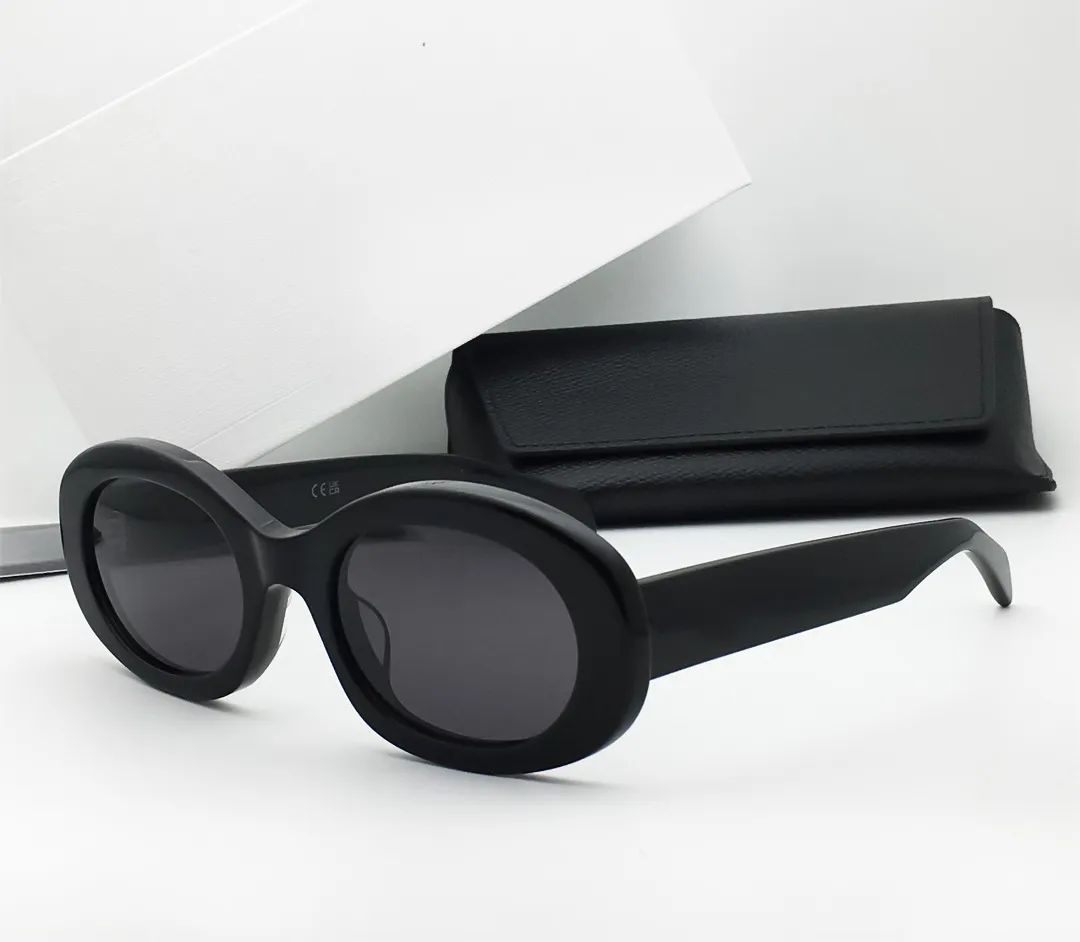 Modedesigner-Sonnenbrille 40194 für Damen, Vintage, charmante Brille mit rundem Rahmen, Sommer, trendiger, vielseitiger Stil, Top-Qualität, Anti-Ultraviolett, mit Etui