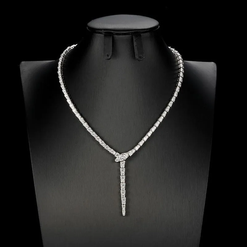 Snake necklace diamond deals