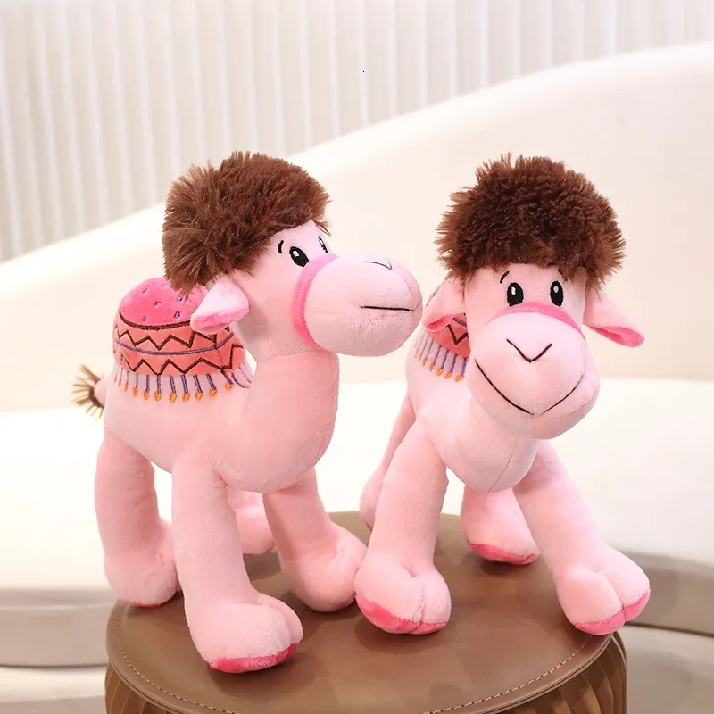 Plush Dolls 28X30cm Cartoon Cute Soft Camel Toy Imitation Pink Small Doll Childrens Birthday Gift Home Decoration 230421