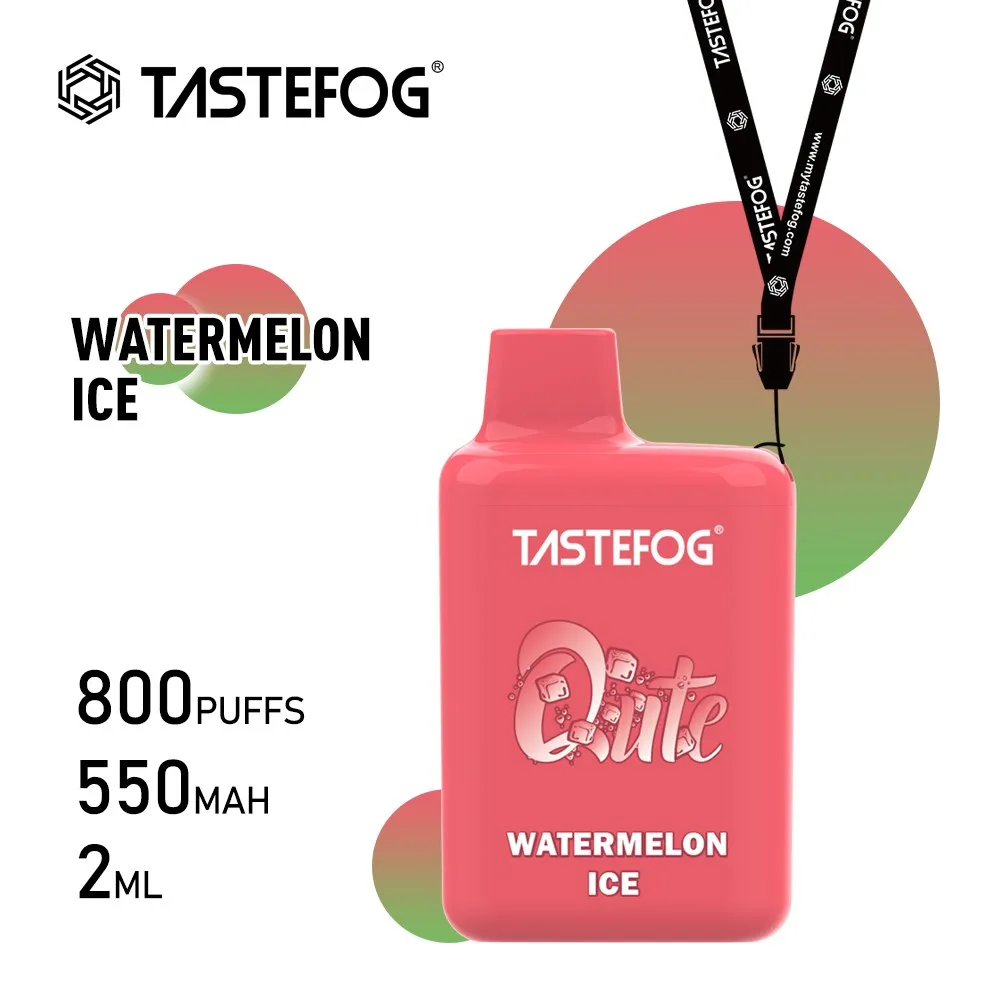 Оригинальный одноразовый Vape Healthier Vape Nic2% E Сигарета Tastefog Qute 800 затяжек Одноразовый испаритель Портативная ручка Vape Pen 15 вкусов Оптовая цена