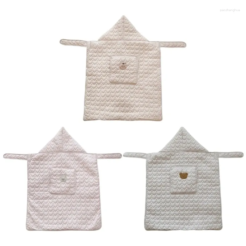 Coperte Coperta poncho per bambini portatile leggera Avvolgente in cotone con cappuccio perfetta per uso interno ed esterno Y55B