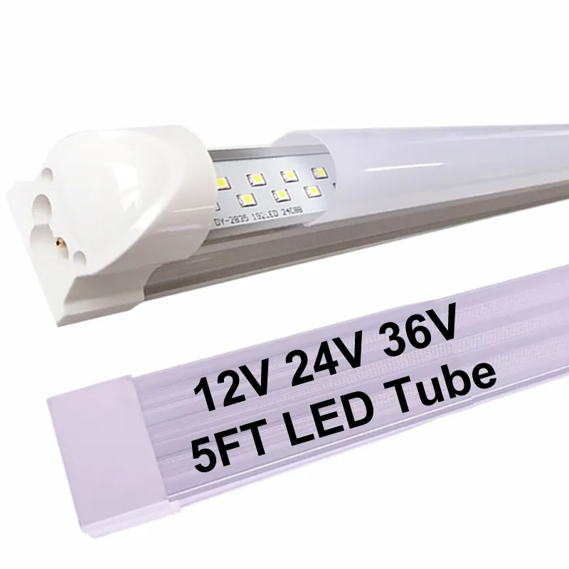 12V 24V 36V 5ft LED -rör Interiör Ljus Bar 5ft 150 cm 60 tum 25W 240LEDS 5000LM LED -stripljus för sluten lastvagn, Car RV Van Truck Lorry Camper Crestech