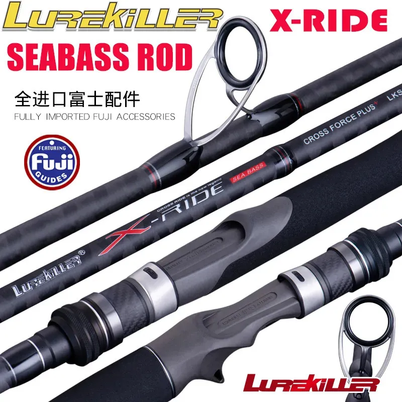 Lurekiller X Ride Seabass Boat Fishing Rod Combo With Fuji Parts, Alconite  Rings, And Spinning Lure Available In 2.4M, 2, 7M And 2/9M Lengths,  Lightweight At 50g Perfect For Beach Jigging Model