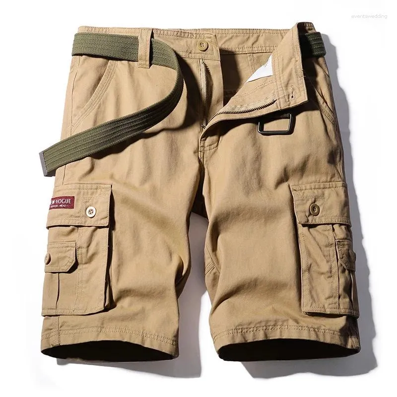 Männer Shorts Mode Sommer Klassische All-match Multi Tasche Einfarbig Casual Overalls Sechs-punkt Sport Männer Hosen kleidung