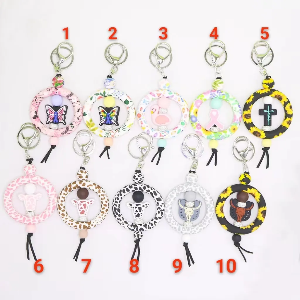 Foreign Trade New Silicone Ring Keychain Bag Pendant Mobile Phone Chain Silicone Ring Accessories