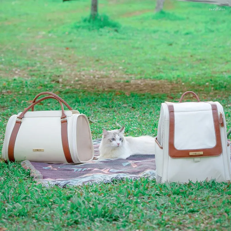 Porte-chats VOOCOO sac à bandoulière de luxe pour animaux de compagnie avec grands sacs à dos de voyage en plein air pour chats