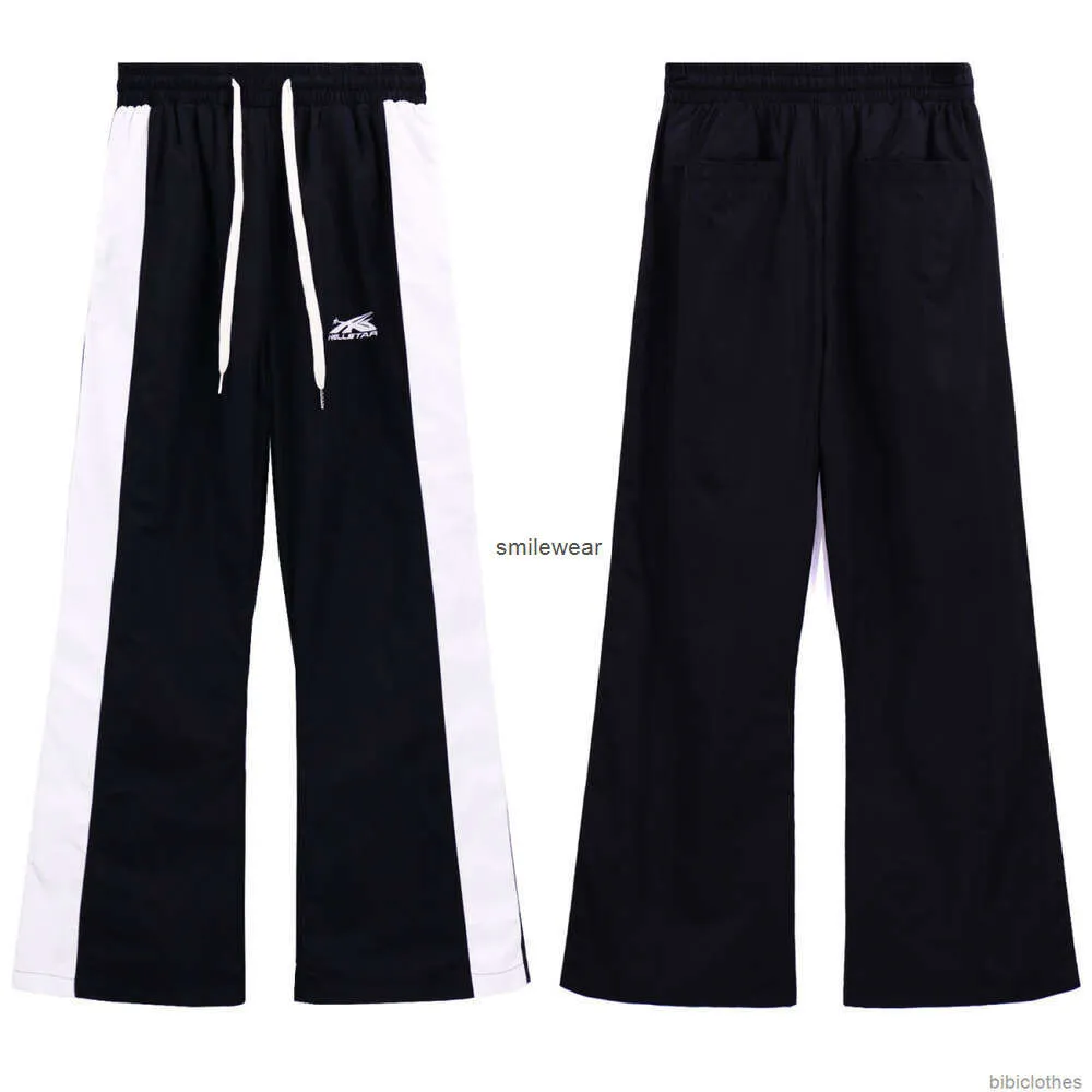 Designers Calça Casual Streetwear Calças Sweatpants Hellstar Track Bordado Painel Lateral Listras High Street Fina Sports Calças Casuais Homens Mulheres