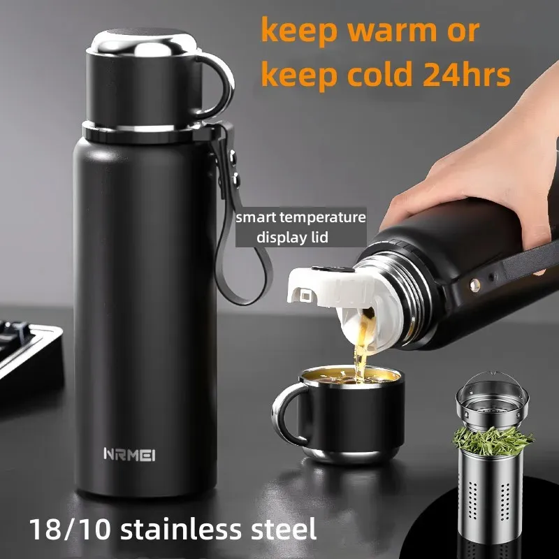 Bouteilles d'eau 2L bouteille Thermos en acier inoxydable pour café tasse isolée thermique sous vide flacons à Double paroi voyage 231121