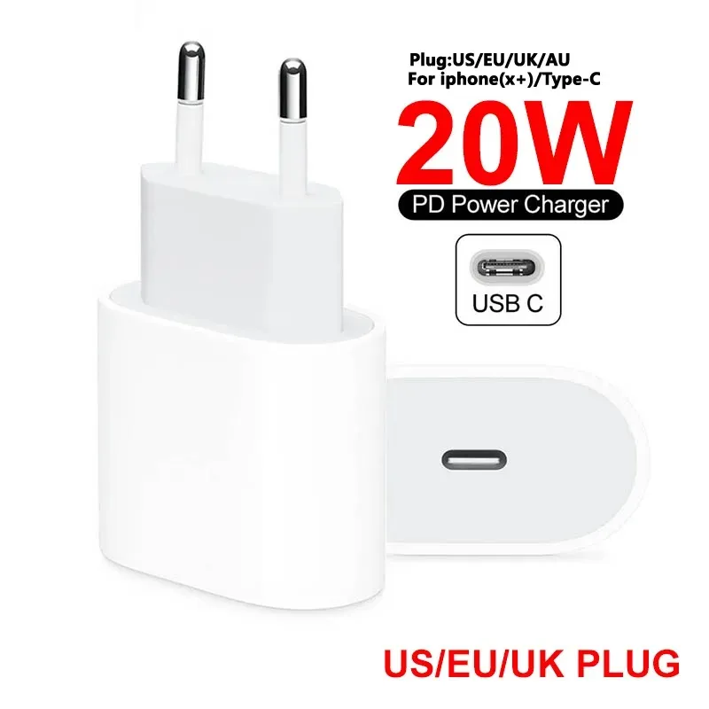 Chargeur Rapide iPhone, Lot de 2 Chargeur USB C 20W et Câble de 2M  Adaptateur Secteur PD 3.0 Universel Mural Chargeur Compatible iPhone 14/14  Pro/14 Pro Max/14 Plus/13/12/11/SE/X/XS/XR/8/iPad - Blanc : 