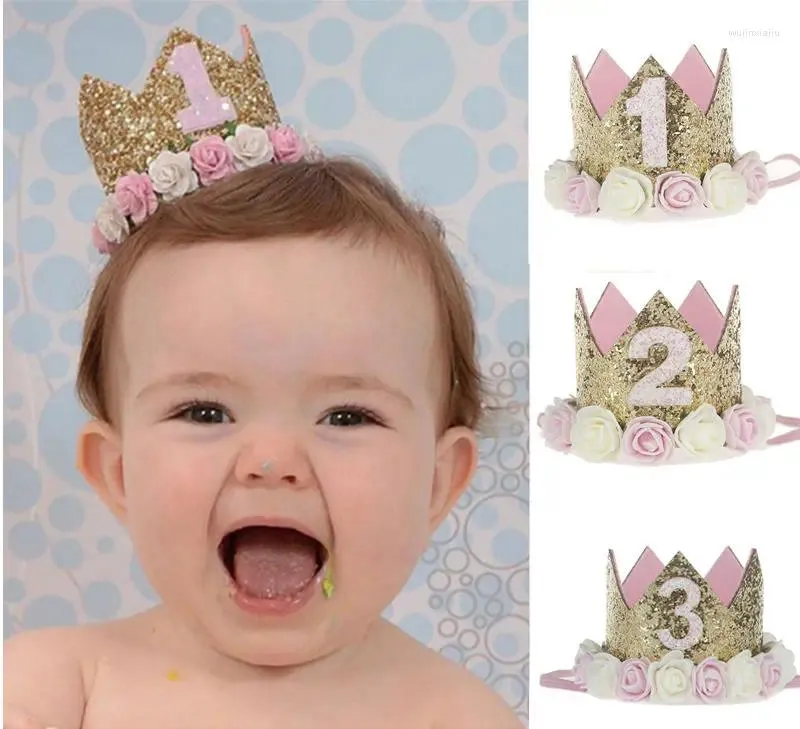 Haaraccessoires Baby Meisje Hoofdband Voor 1 2 3 Jaar Verjaardagsfeestje Decor Cap Kroonprinses Elastische Haarband Kleding Accessoire