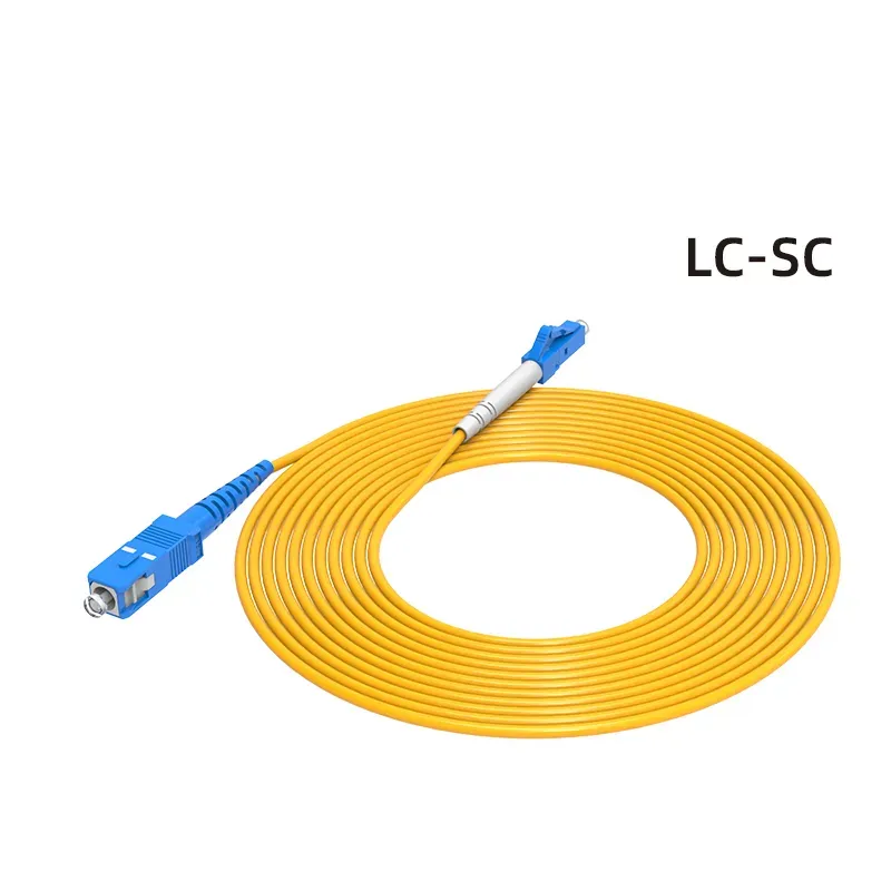 Singlemode-Glasfaser-Überbrückungskabel mit LC/UPC-SC/UPC-Anschlüssen – 2,0 mm Patchkabel, 1–30 Meter